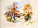 Ренуар Пейзаж с деревьями 1886г